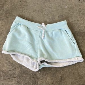 Casual Cotton Shorts (Baby-Blue/Light Turquoise)